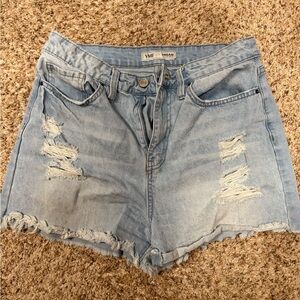 YMI Blue Jean Shorts Distressed High-Waisted
